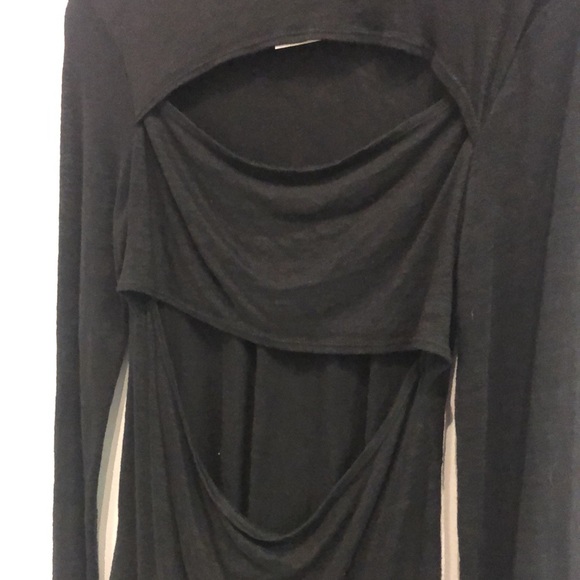 A.L.C. Reef Black Cut-Out Long Sleeve T-Shirt - Picture 5 of 10